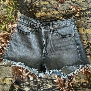 Levi's Women's 501 Original High Waist Shorts | Size:26 | Color:Grey Denim